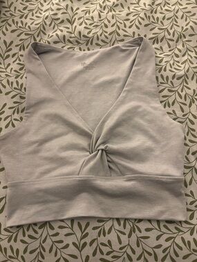 Twist front longline sports bra